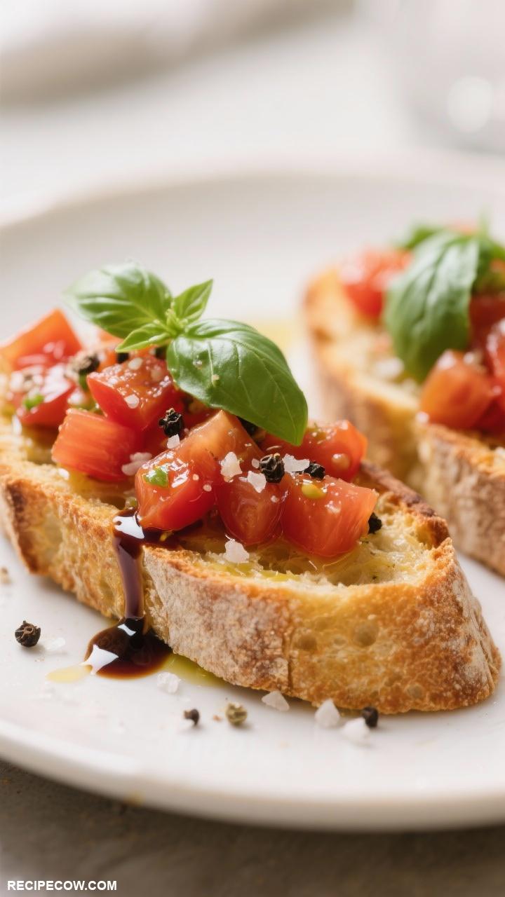 appetizer recipes Bruschetta with Tomato and Basil 1