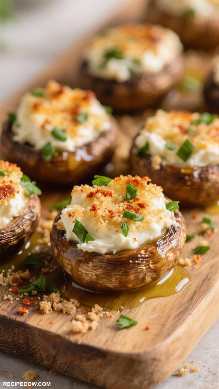 appetizer recipes Stuffed Mushrooms with Cream Cheese and Herbs