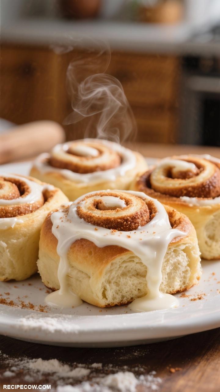 baked goods recipes Cinnamon Rolls with Cream Cheese Frosting