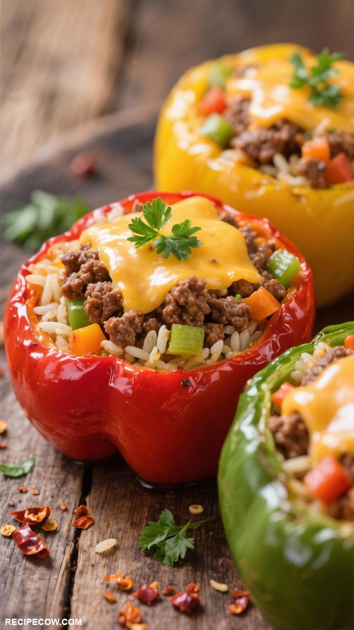 beef recipes Stuffed Bell Peppers with Ground Beef