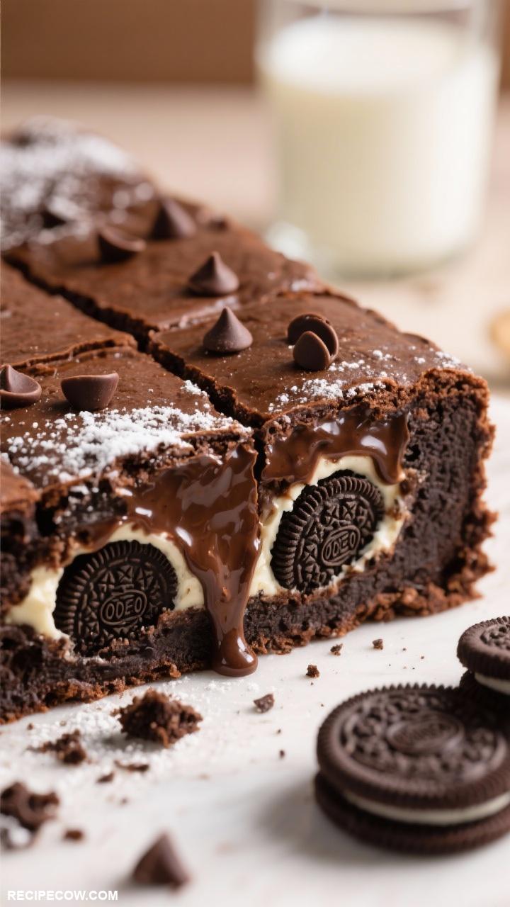 brownie recipes Oreo Stuffed Brownies