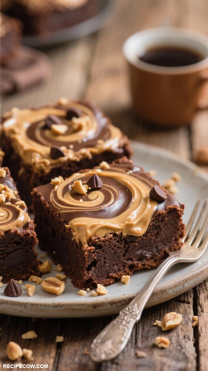 brownie recipes Peanut Butter Swirl Brownies
