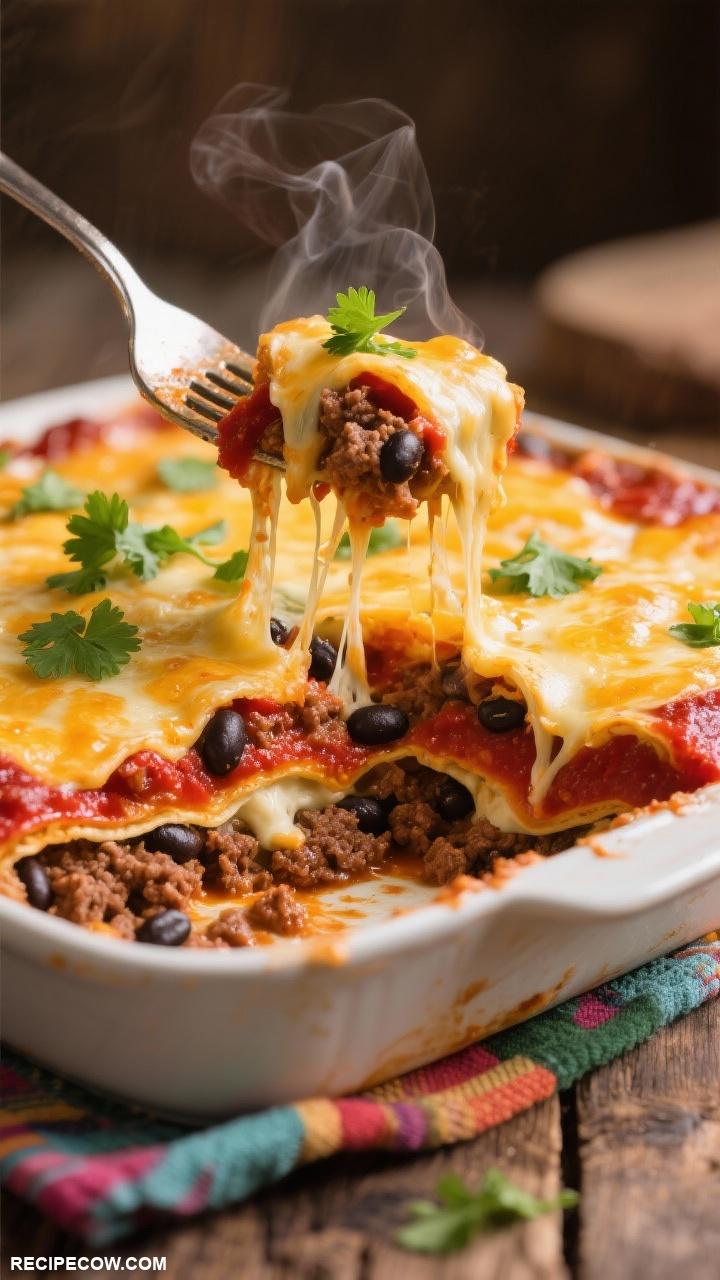 casserole recipes Beef and Bean Enchilada Casserole