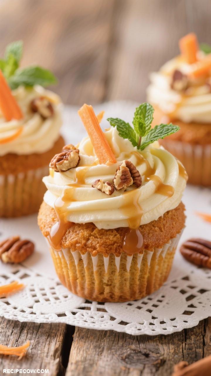 cupcake recipes Carrot Cupcakes with Maple Cream Cheese Frosting