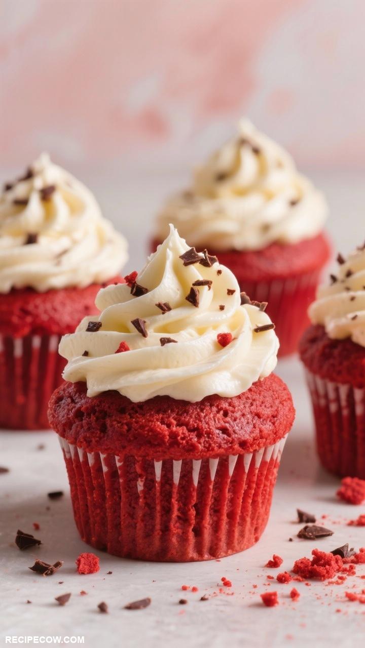 cupcake recipes Red Velvet Cupcakes with Cream Cheese Frosting