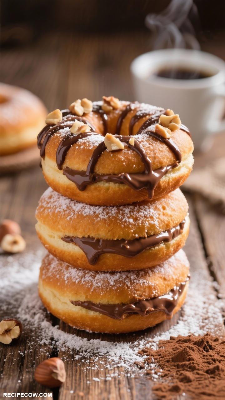 donut recipes Nutella Stuffed Donuts