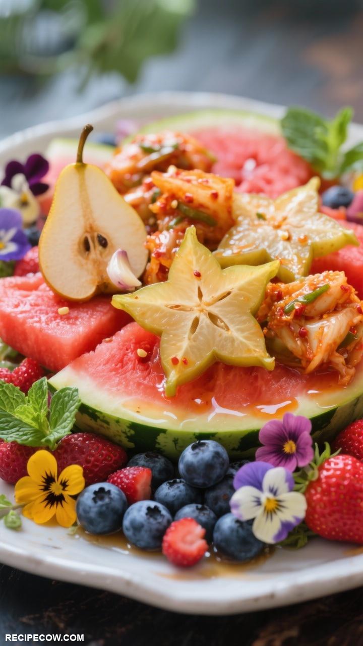 fruit platters Fermented Fruit Platter An intriguing mix of fermented fruits like pickled watermelon and kimchi style pears