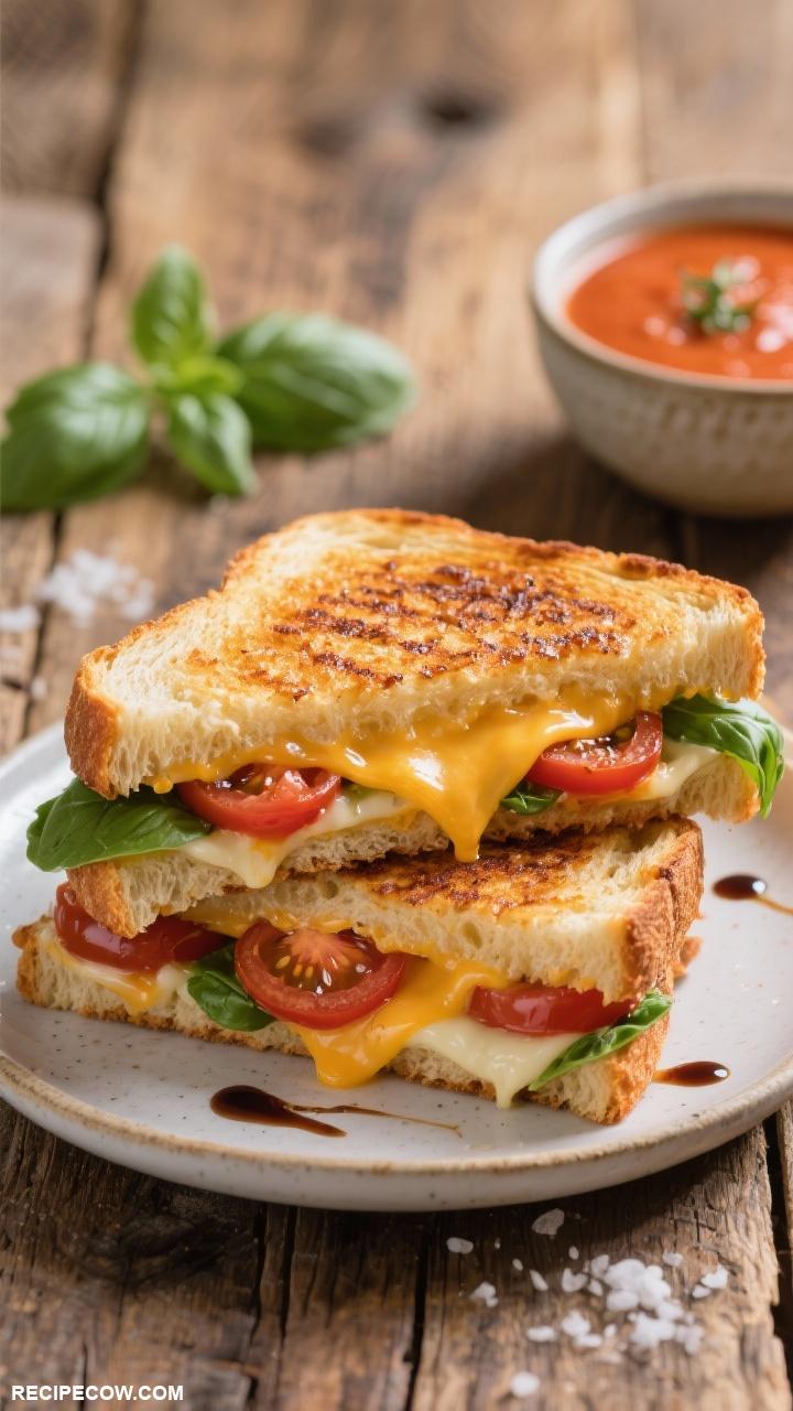 grilled cheese recipes Tomato Basil Grilled Cheese