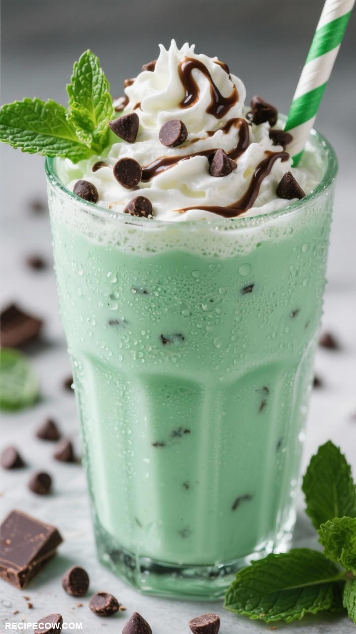 milkshake recipes Mint Chocolate Chip Milkshake
