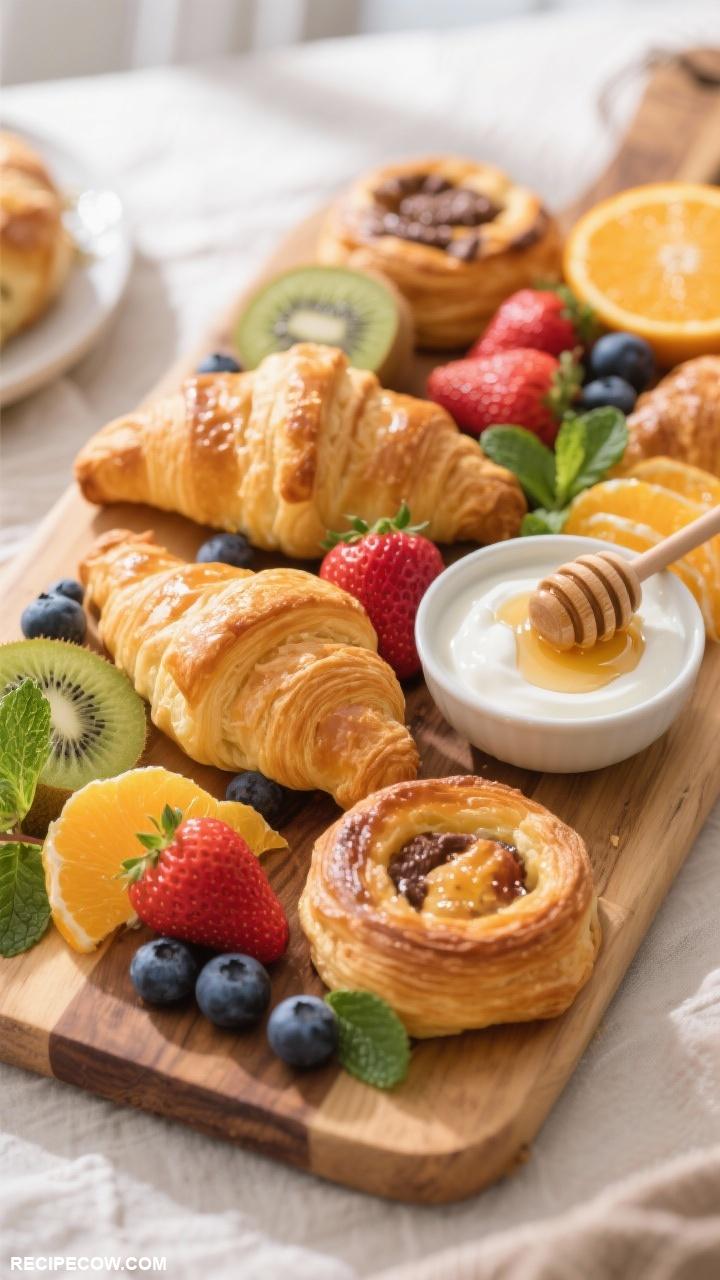 party boards Breakfast Board with Pastries and Fresh Fruits