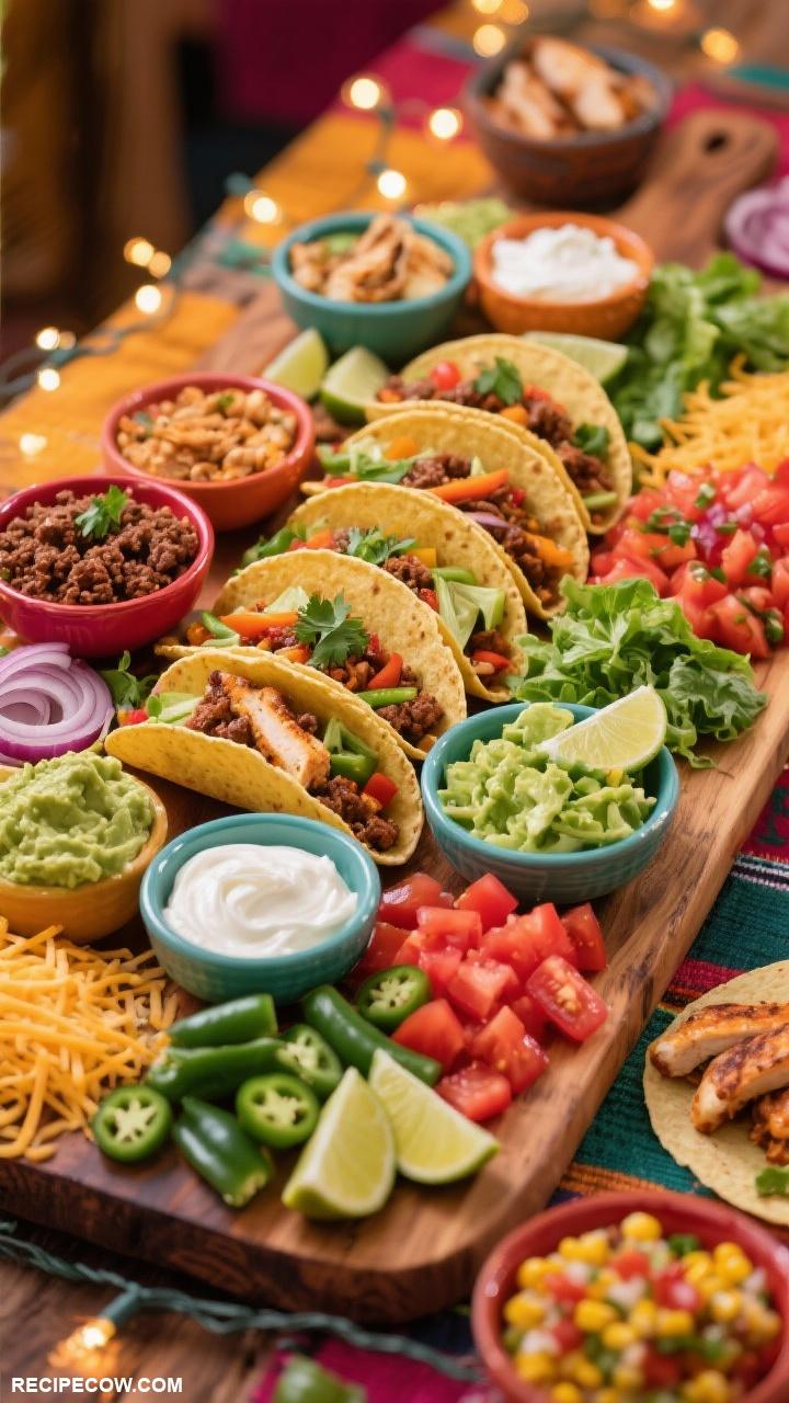 party boards Taco Board with All the Fixings