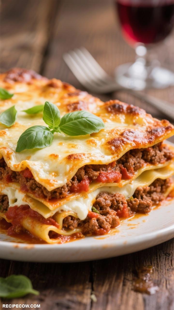 pasta recipes Lasagna with Ricotta and Ground Beef