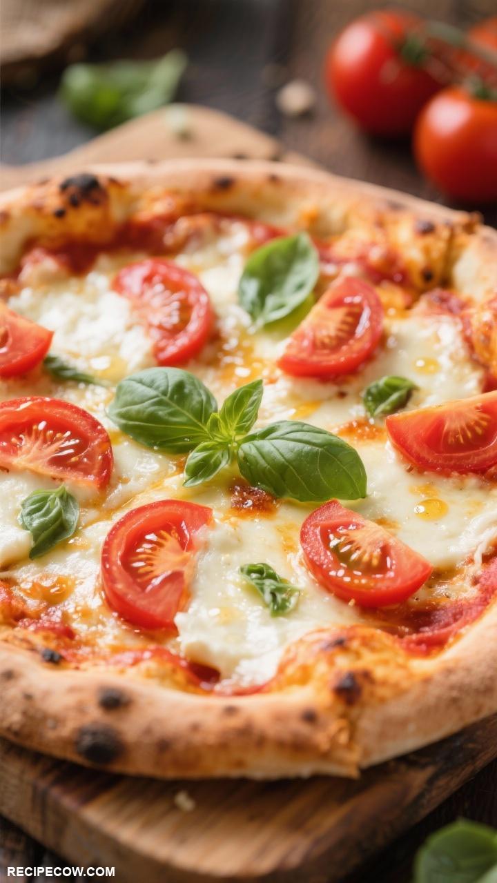 pizza recipes Margherita Pizza Classic pizza with fresh mozzarella tomatoes basil and a drizzle of olive oil