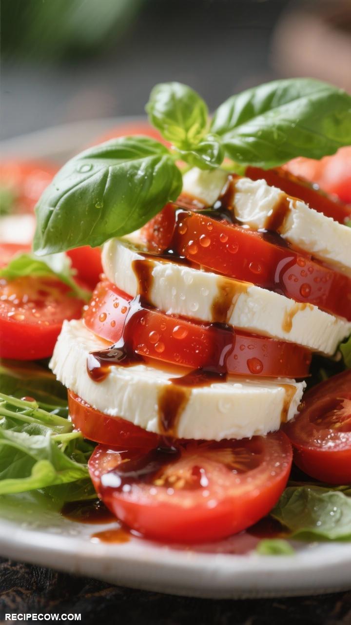 salad recipes Caprese Salad with Balsamic Glaze