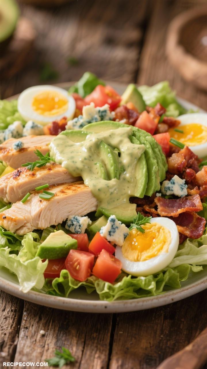 salad recipes Cobb Salad with Avocado Dressing