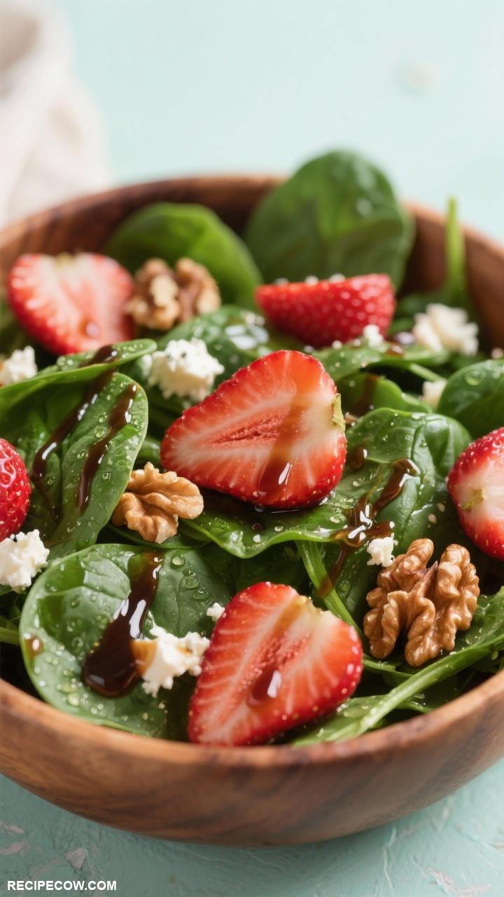 salad recipes Spinach and Strawberry Salad