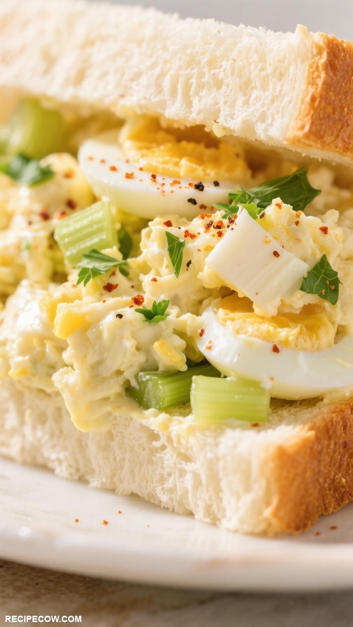 sandwich recipes Egg Salad Sandwich Creamy egg salad with mayo mustard and spices served on soft bread