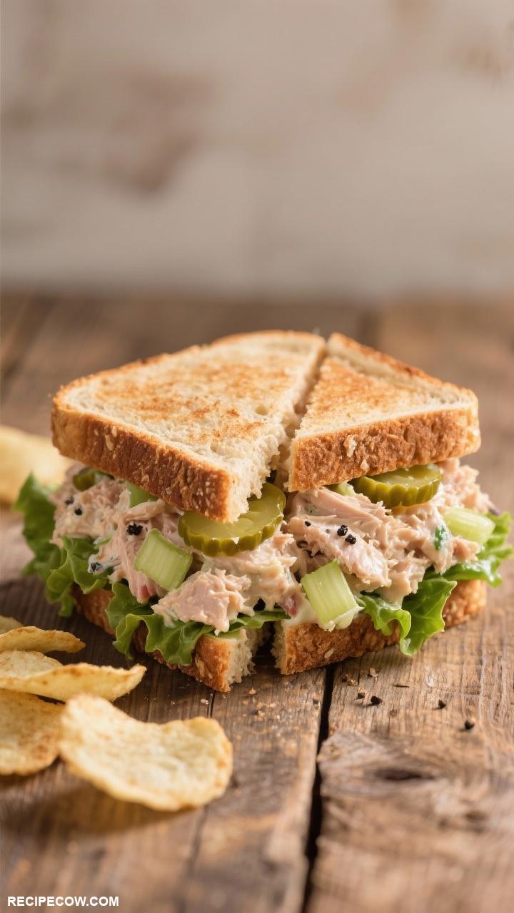sandwich recipes Tuna Salad Sandwich Classic tuna salad mixed with mayonnaise served on your choice of bread with lettuce
