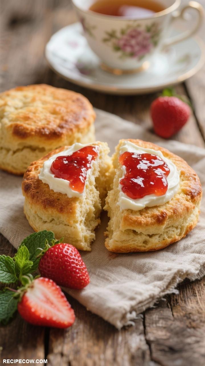 scones recipes Classic English Scones with Jam and Cream