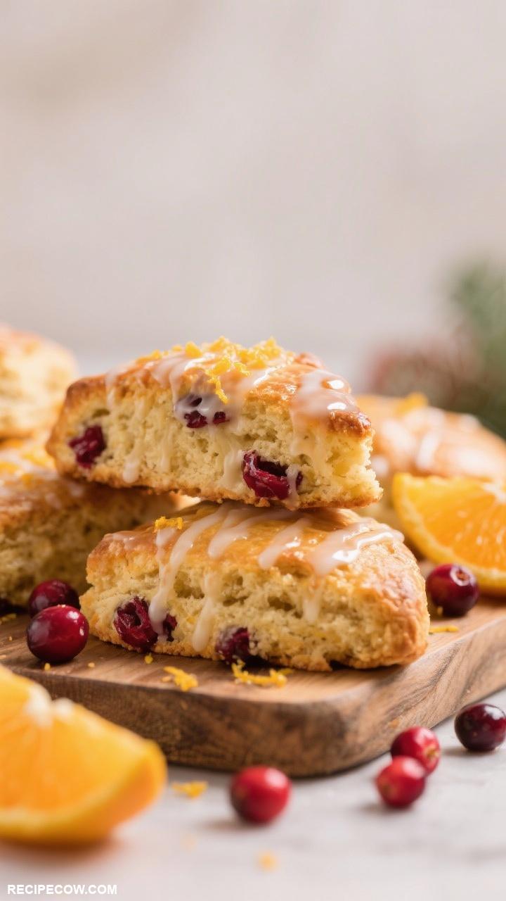 scones recipes Cranberry Orange Scones with a Citrus Glaze