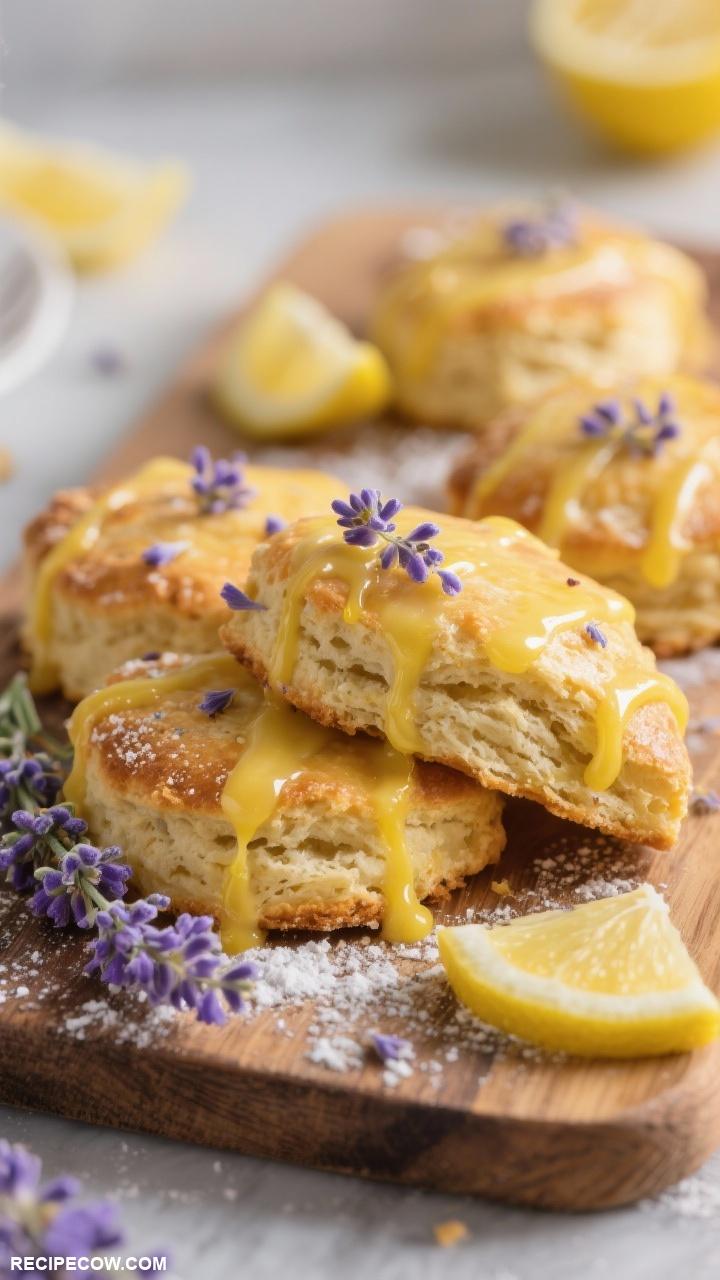 scones recipes Lavender Honey Scones with Lemon Icing