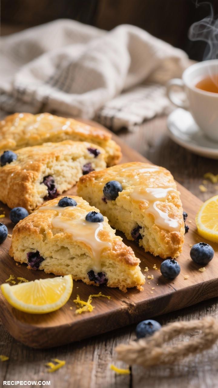 scones recipes Lemon Blueberry Scones with a Glaze