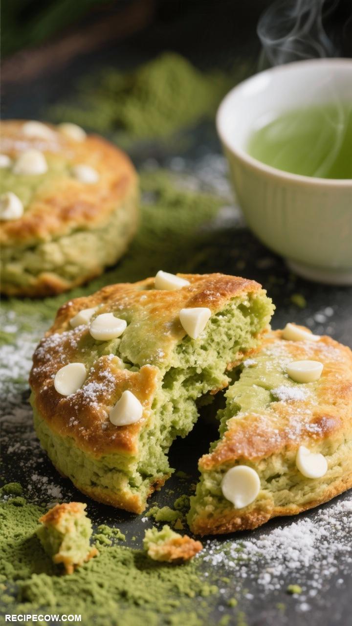 scones recipes Matcha Green Tea Scones with White Chocolate Chips