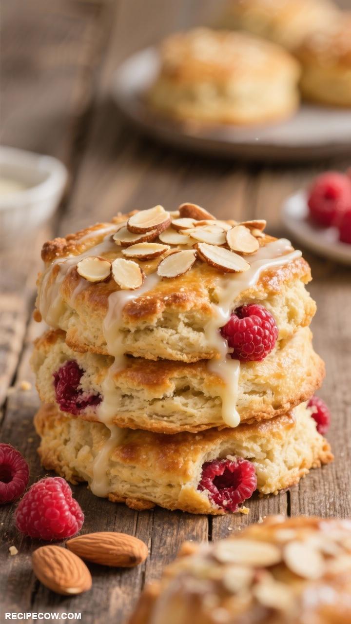scones recipes Raspberry Almond Scones with Sliced Almonds
