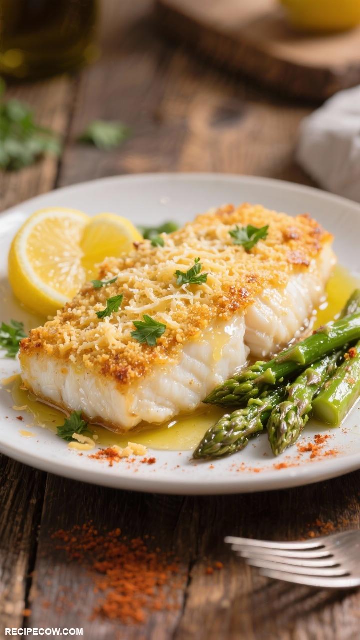 seafood recipes Baked Cod with Parmesan Crust