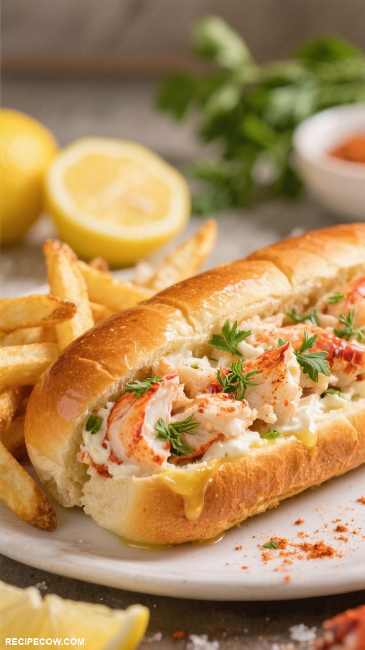 seafood recipes Lobster Roll with Lemon Herb Mayonnaise