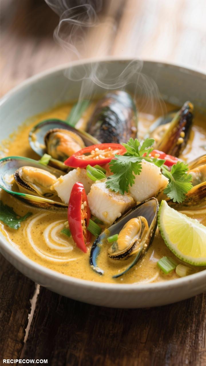 seafood recipes Thai Coconut Curry Mussels