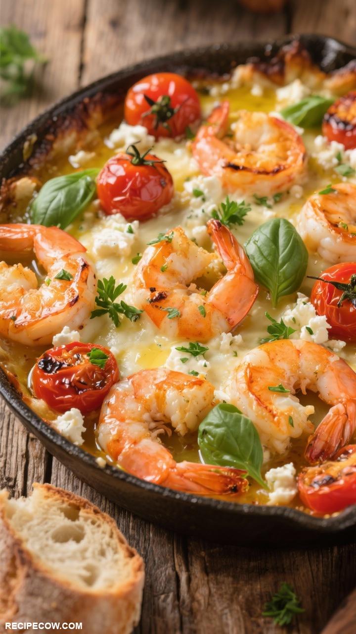 shrimp recipes Baked Shrimp with Feta and Tomatoes