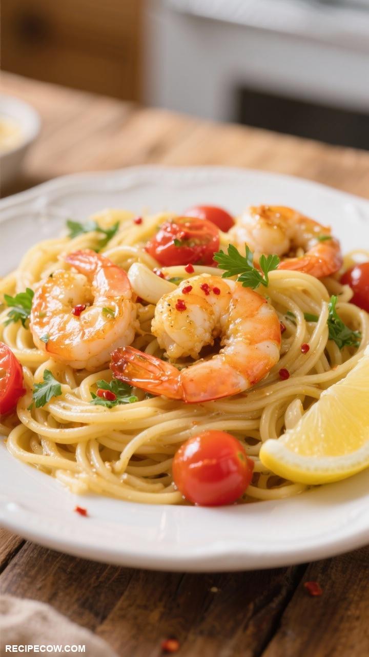 shrimp recipes Garlic Butter Shrimp Pasta