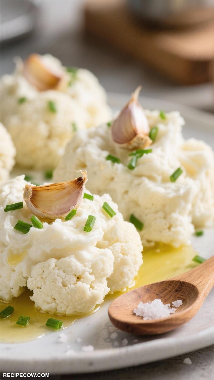 side dish recipes Garlic Mashed Cauliflower