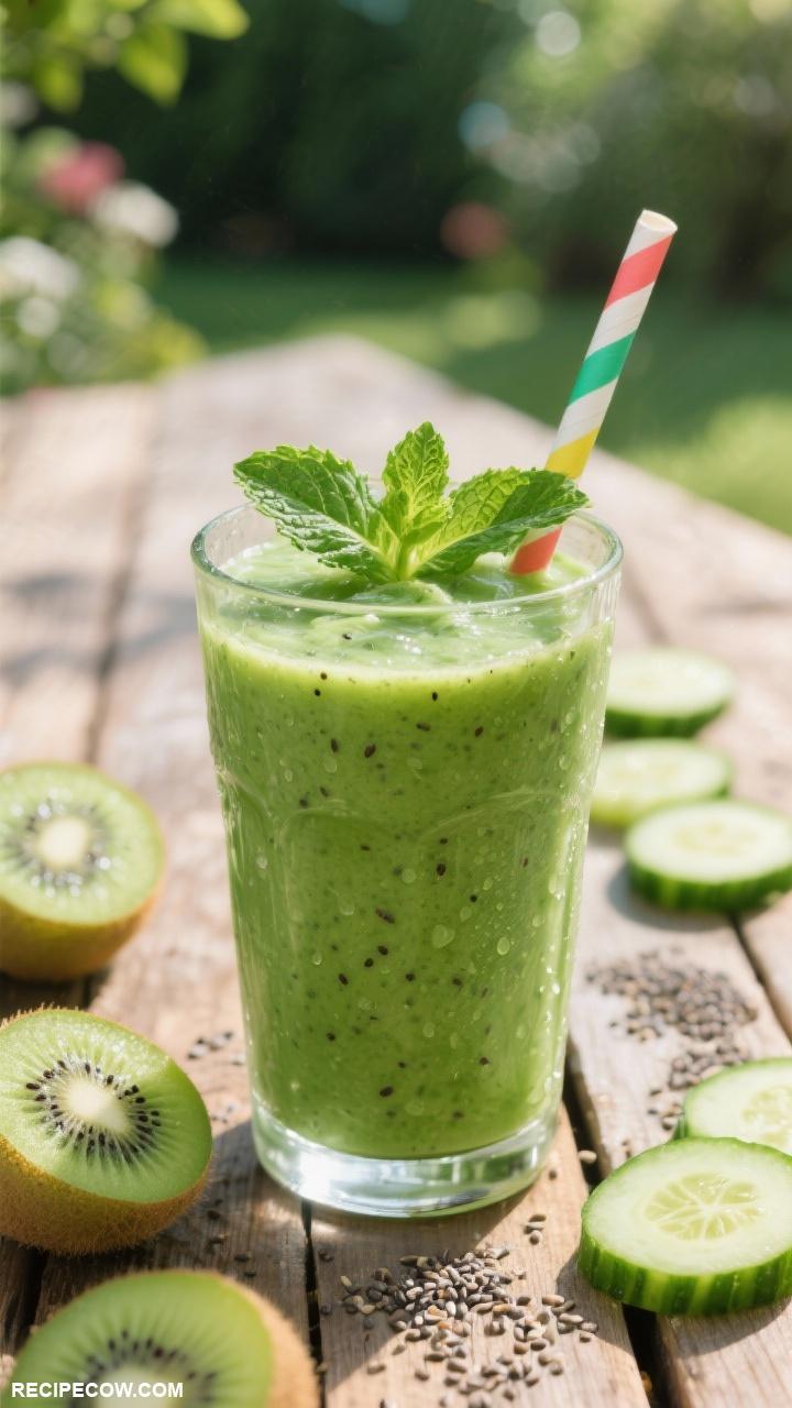 smoothie recipes Detox Green Kiwi and Cucumber Smoothie
