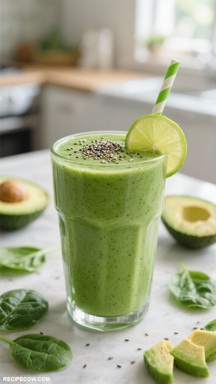 smoothie recipes Green Spinach and Avocado Smoothie