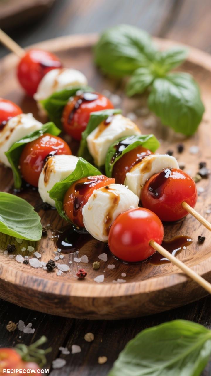 snacks recipes Caprese Skewers