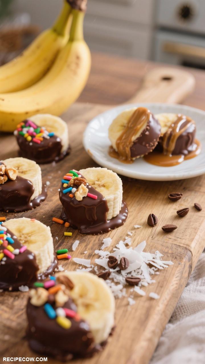 snacks recipes Chocolate Dipped Banana Bites