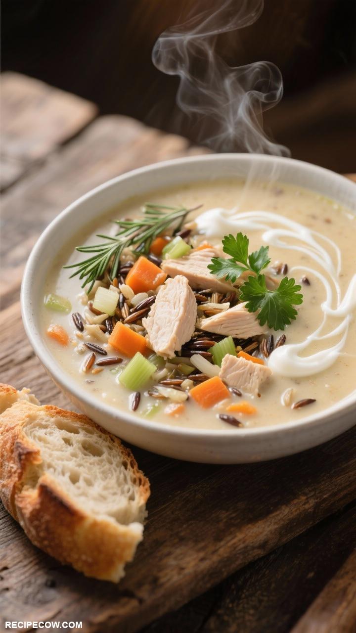 soup recipes Creamy Chicken and Wild Rice Soup