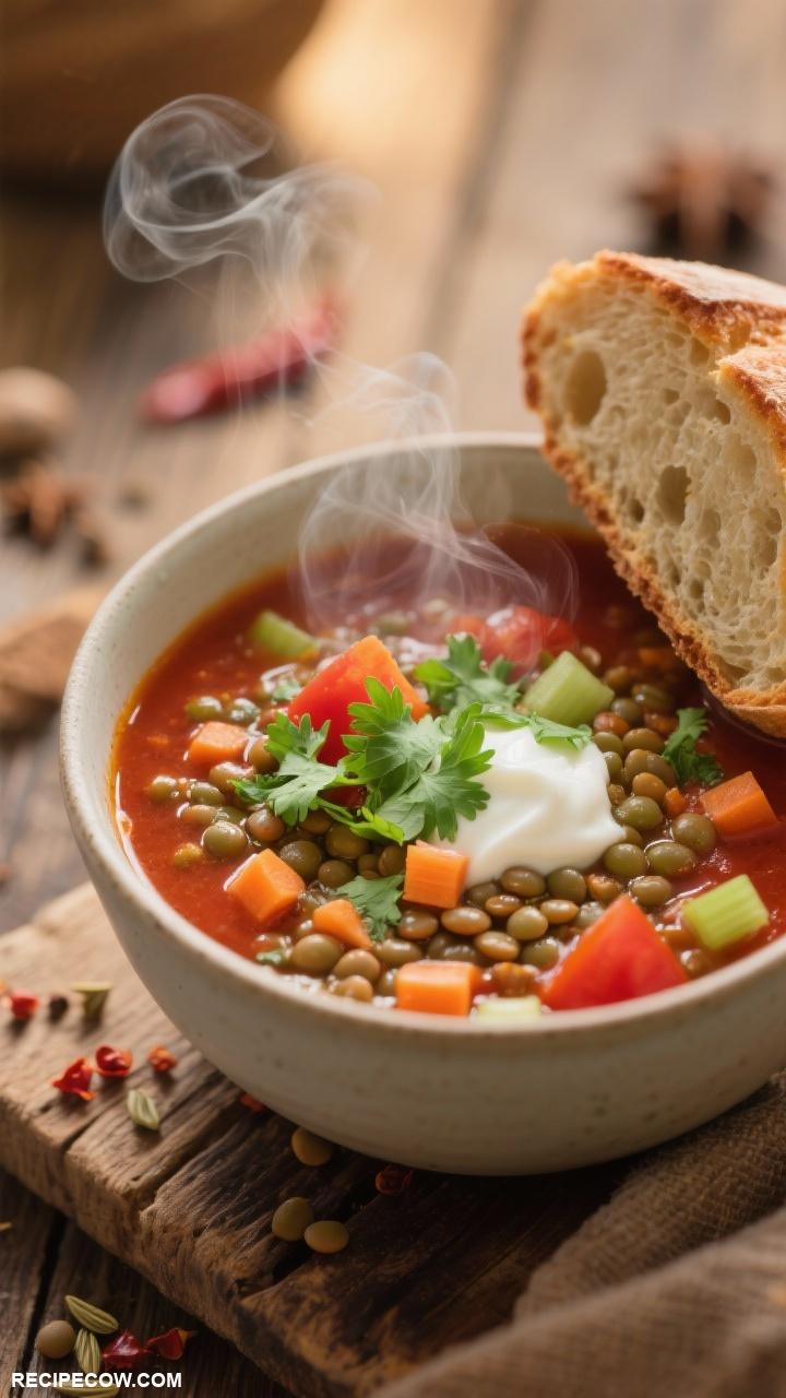 soup recipes Spicy Lentil Soup
