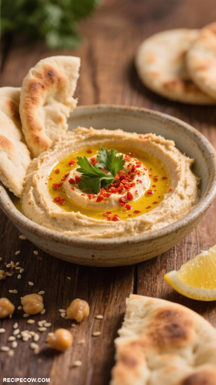spreads recipes Classic Hummus with Olive Oil and Paprika