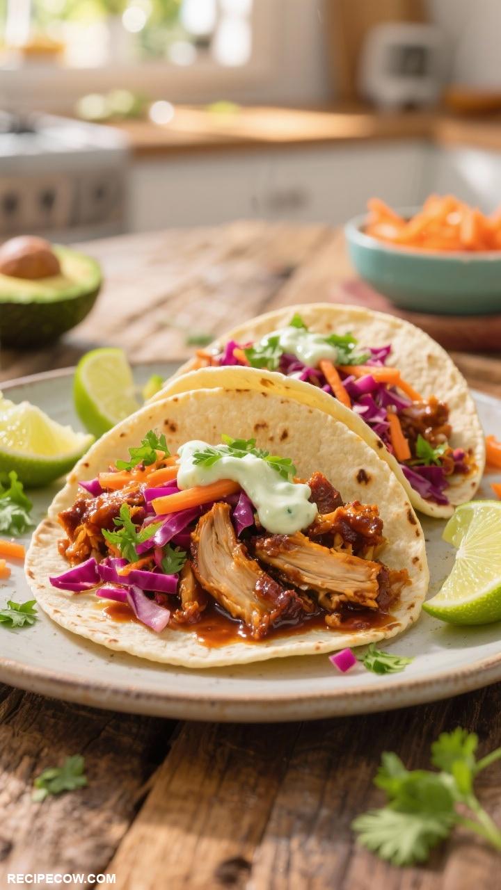 taco recipes BBQ Jackfruit Tacos for Vegans