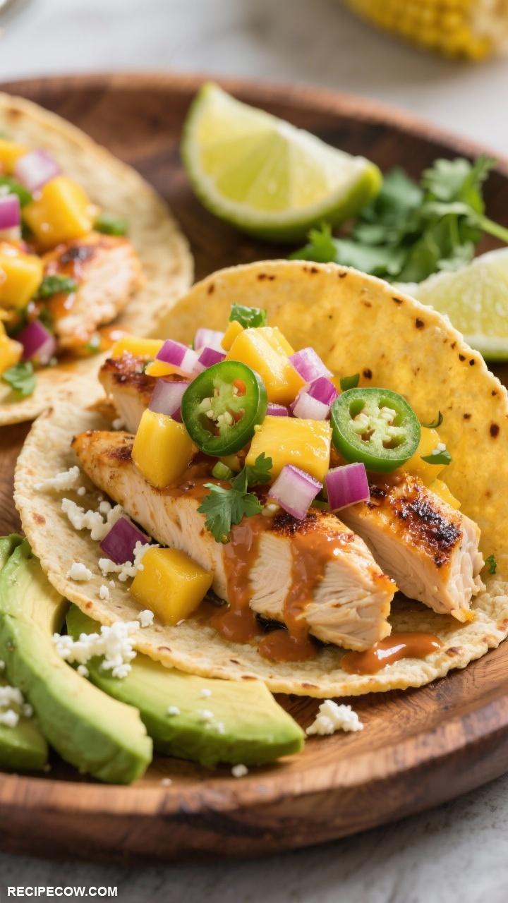 taco recipes Chicken Tacos with Mango Salsa