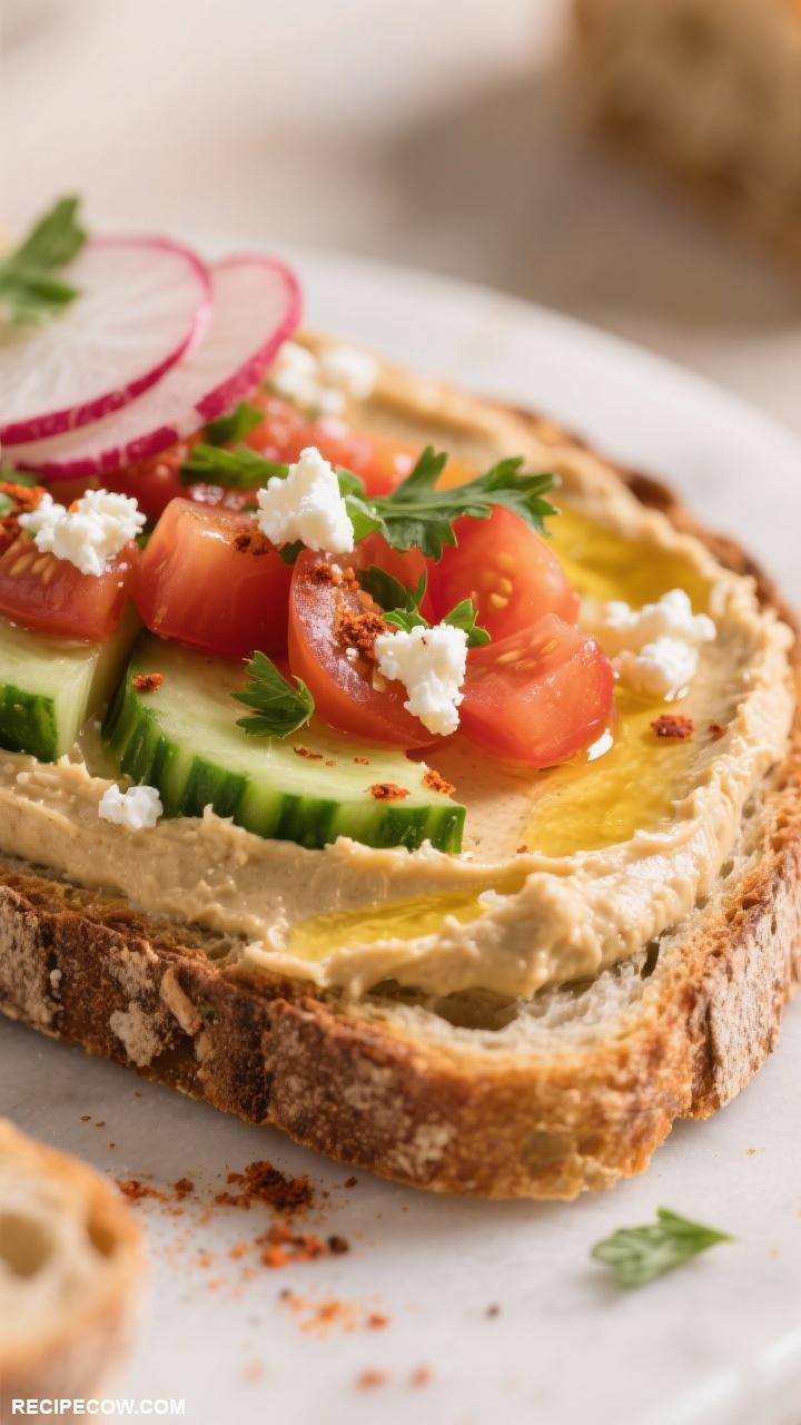 toast recipes Mediterranean Hummus Toast