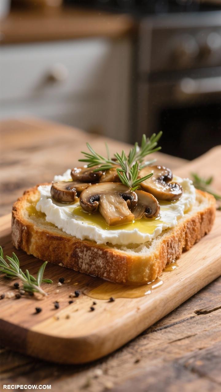 toast recipes Mushroom and Goat Cheese Toast