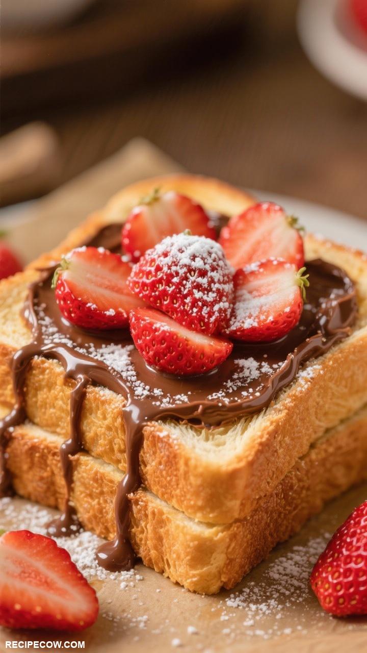 toast recipes Nutella and Strawberries Toast