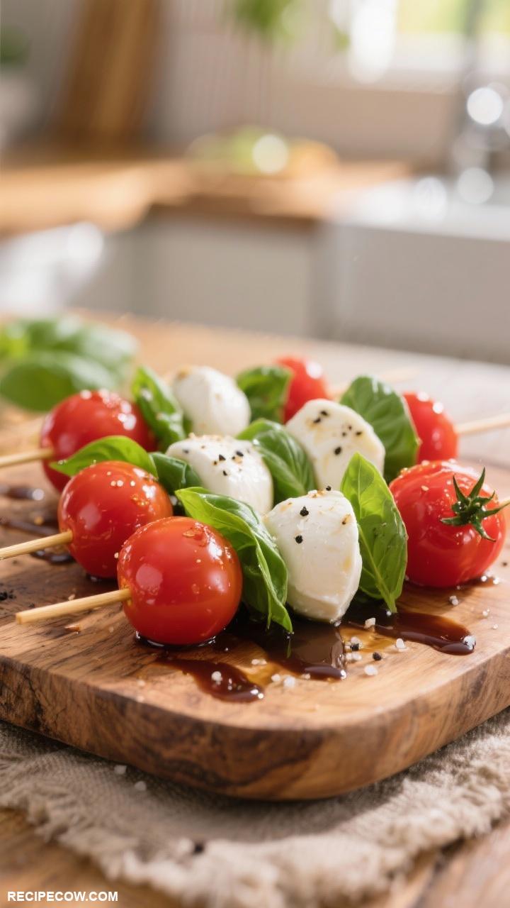 Easy appetizers Caprese Skewers