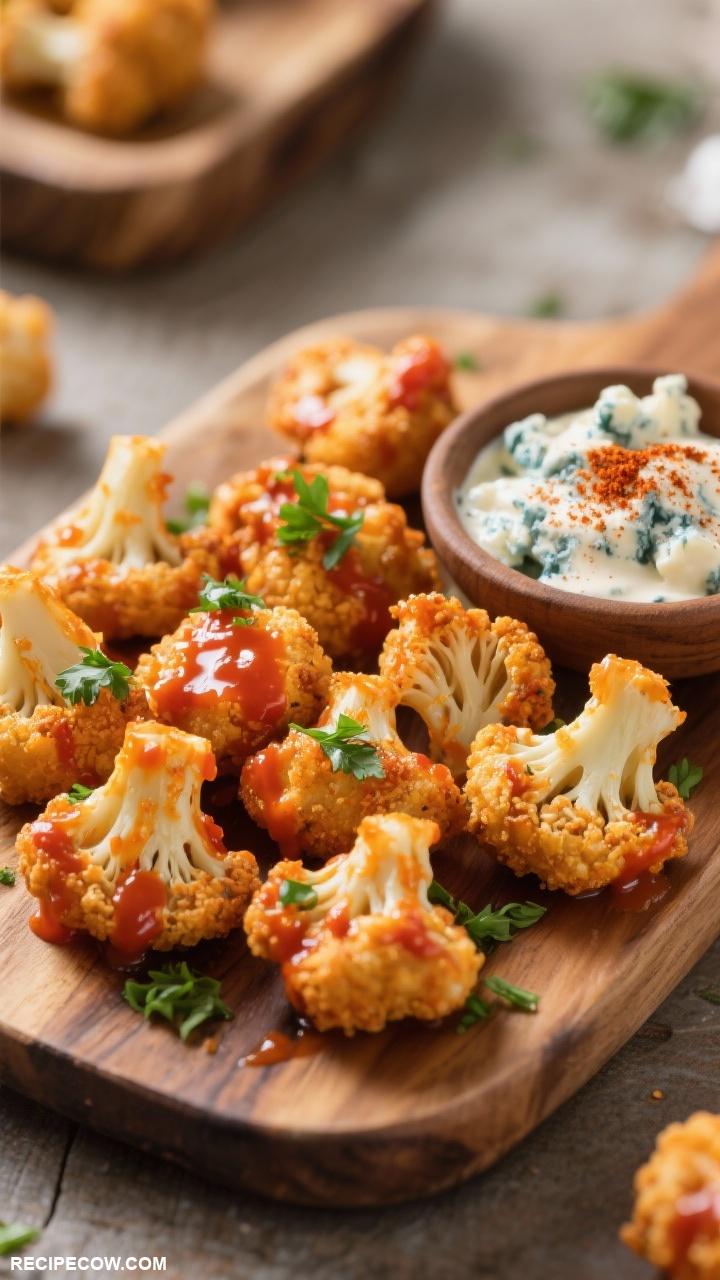 Finger food appetizers Buffalo Cauliflower Bites