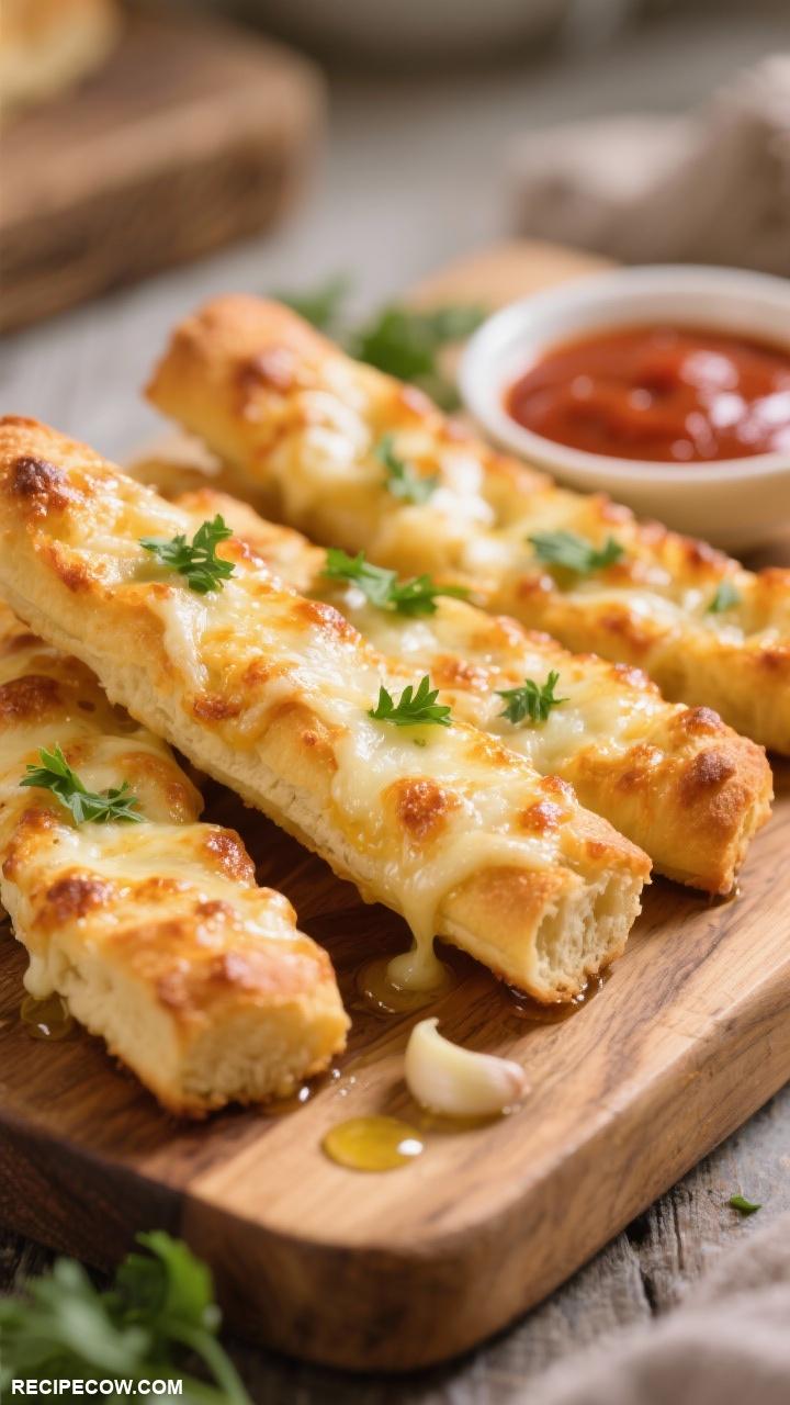 Finger food appetizers Cheesy Garlic Breadsticks