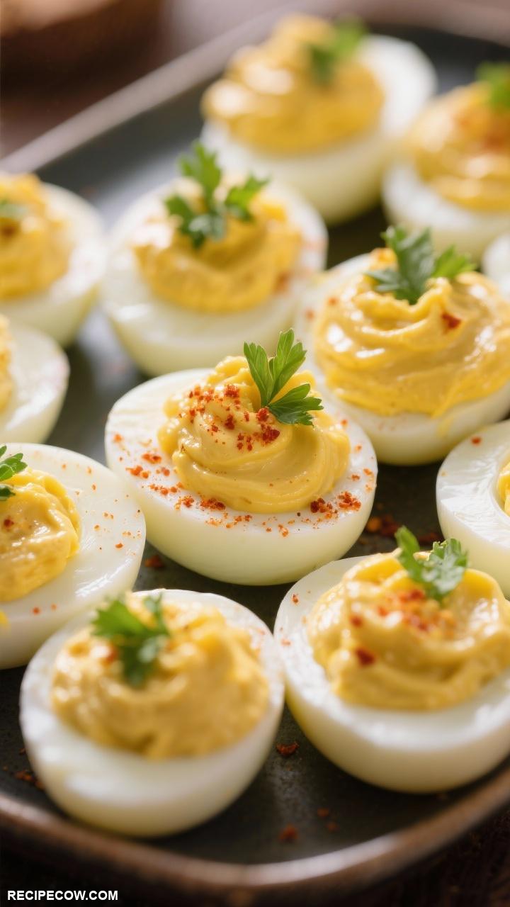 Finger food appetizers Deviled Eggs with Classic Filling